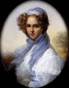 KINSOEN, Francois Joseph Presumed Portrait of Miss Kinsoen Spain oil painting artist